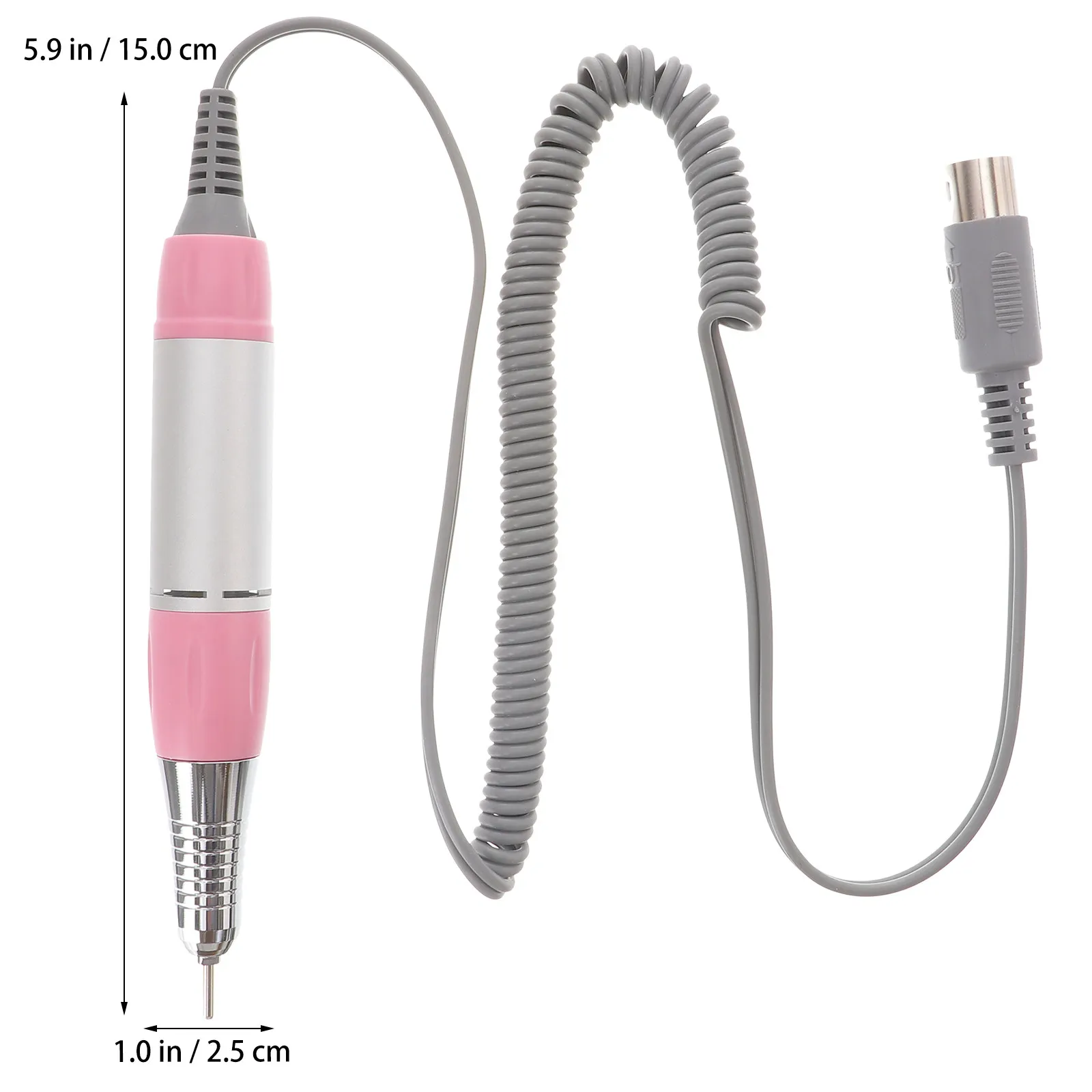 Electric Nail Drill Handle Pink Professional Handpiece Low Noise Low Heat Smooth Vibration for Manicure Pedicure Machine 202