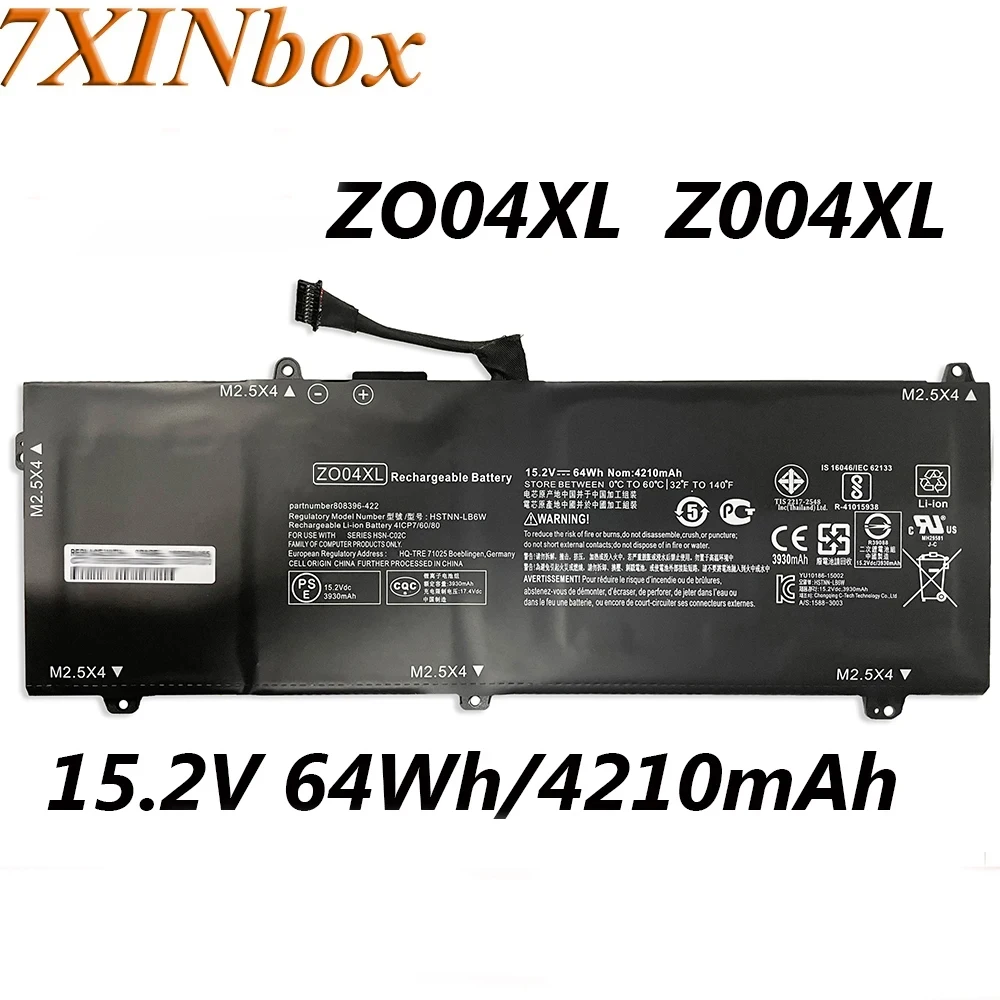 7XINbox ZO04XL Z004XL 15.2V 64Wh 4210mAh Laptop Battery For HP ZBook Studio G3 G4 G3 G4 Mobile Workstation Series