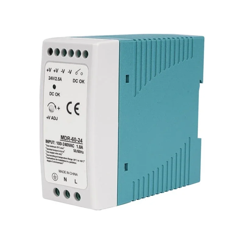 AC to DC Power Supply Narrow 10W 20W 40W 60W 100W Switching Power Supply DC5V 12V 24V 36V 48V Voltage DIN RaiL AC110V 220V Input