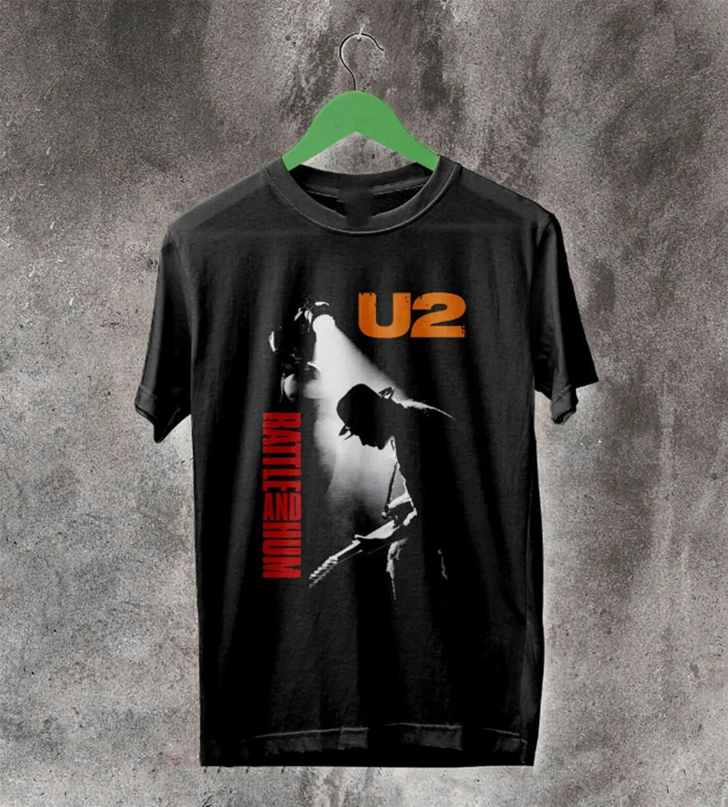 U2 Rattle And Hum T Shirt Black Size S M L 234XL Short Sleeve ZC10962024 High quality Brand T shirt Casual Printed 100% Cotton