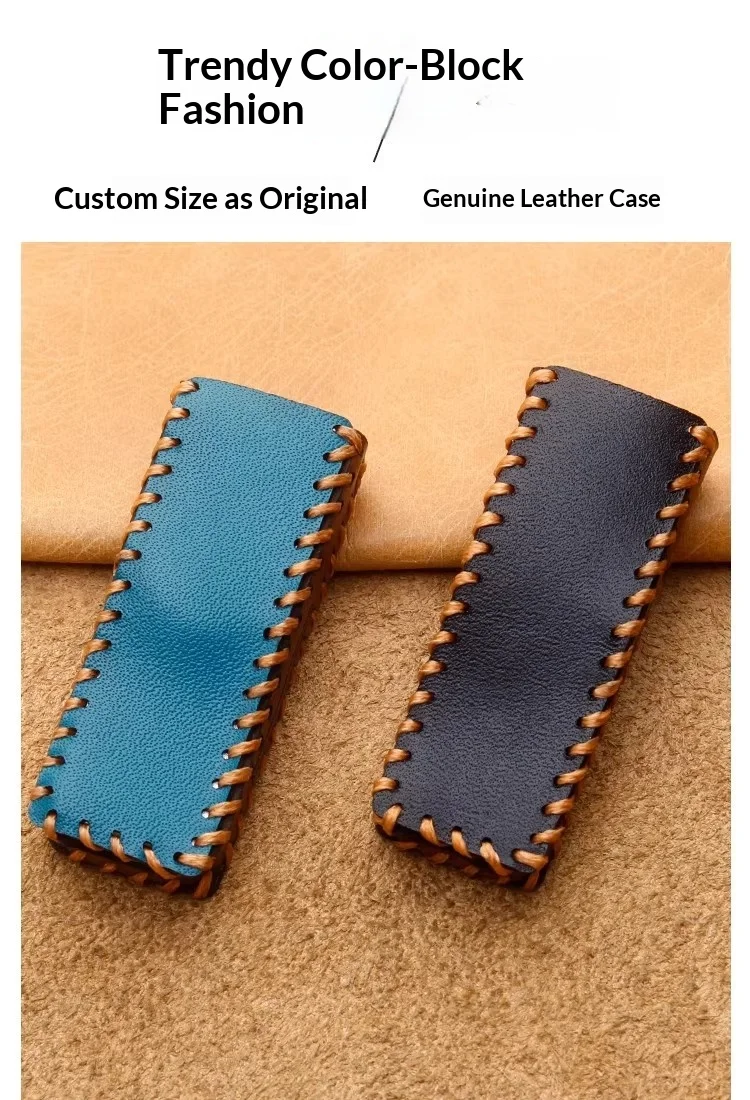 Luxury Real Leather Cover for TANCHJIM LUNA (Silver Sword) HiFi DAC/Amplifier, Shockproof Protective Sleeve & Carrying Pouch