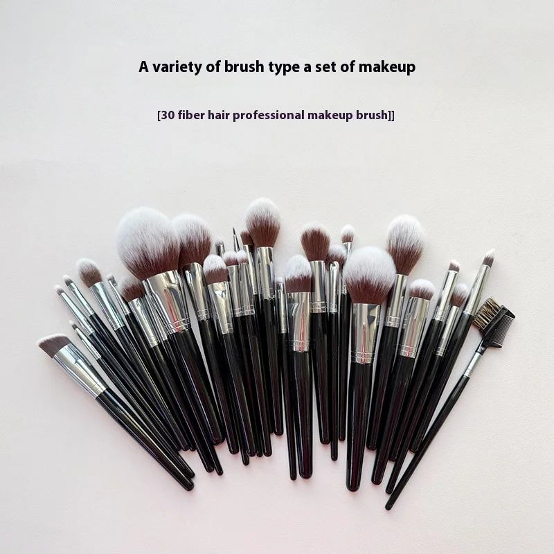 30pcs Makeup Brushes Kits High-end Eyeshadow Eyeliner Powder Blush Liquid Foundation Brush, Professional Make up Tools Face Eye