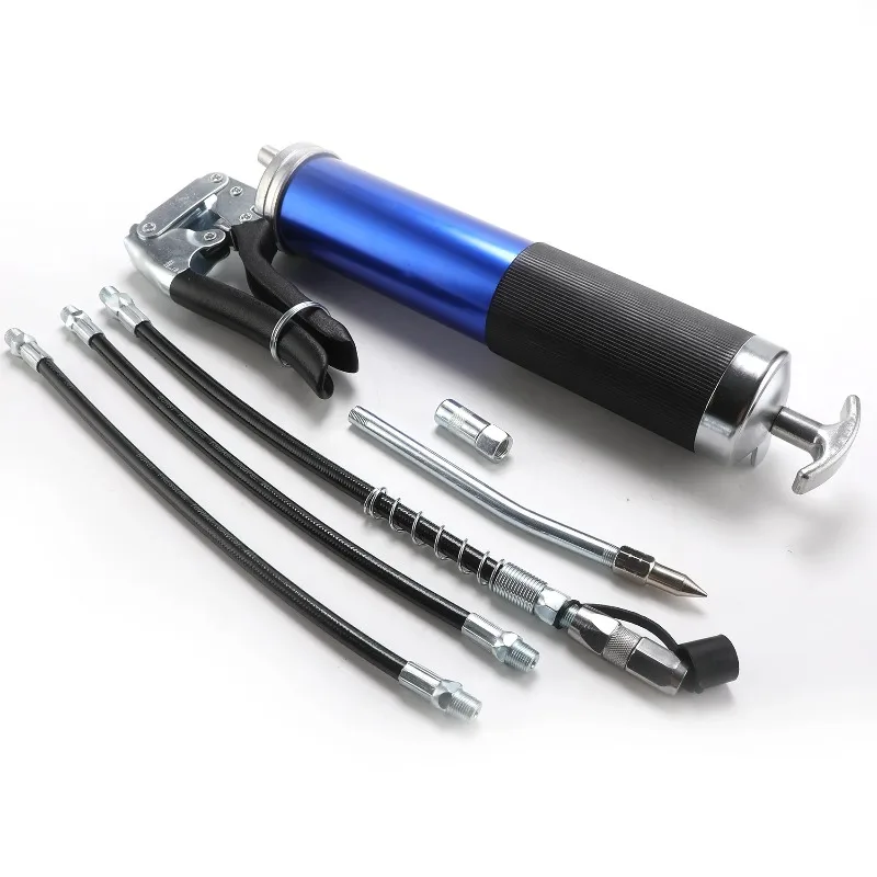 Oil gun, professional pistol grip oil gun kit, oil gun connector adapter, extension tube nozzle, easy to operate