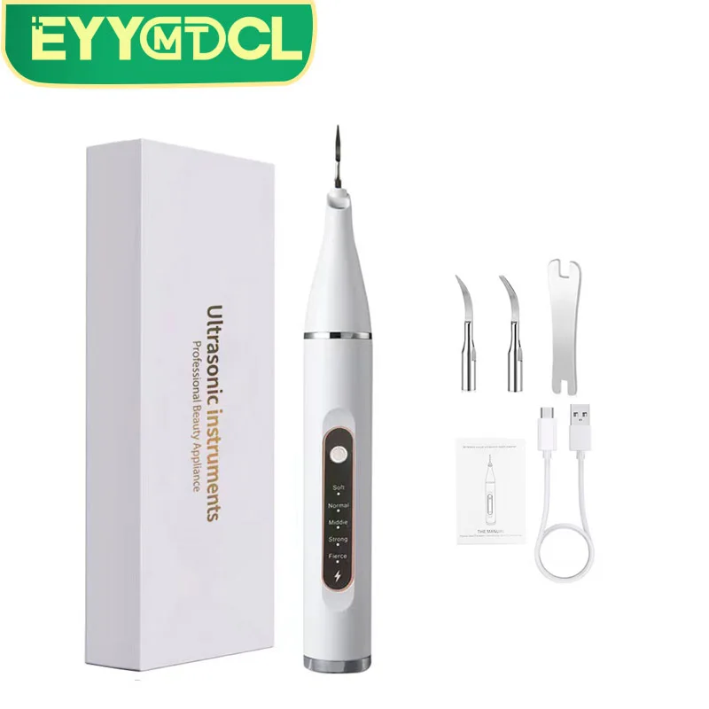 Electric Ultrasonic Dental Scaler for Remover Teeth Plaque Scaler Tartar Eliminator USB Type-C Charging Household Appliances