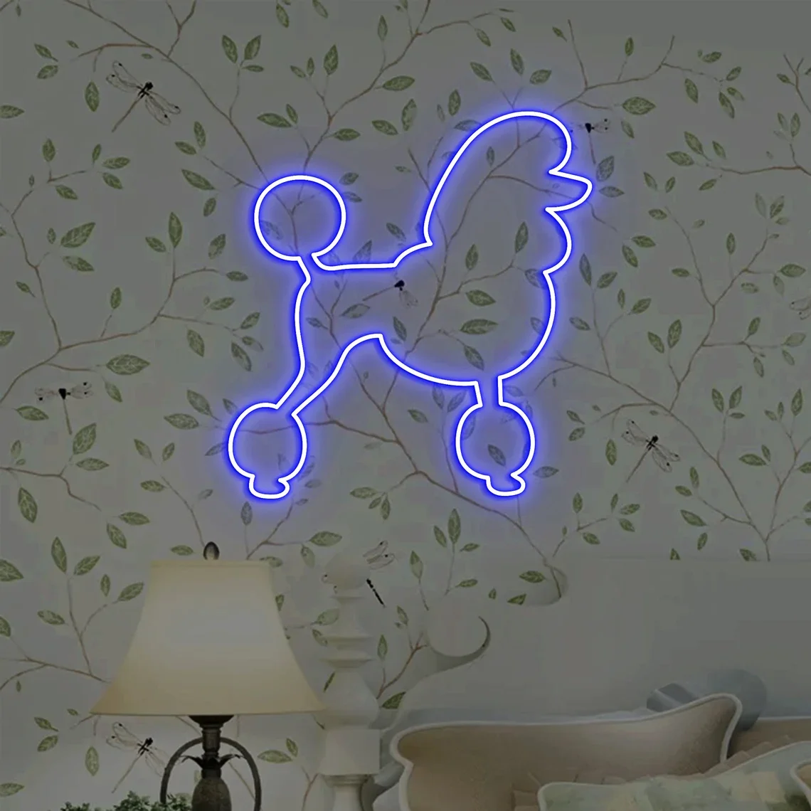 Imagem -04 - Poodle Dog Neon Sign Desenhos Animados Decoração de Parede Quarto Infantil Pet Store Art Presente para Amantes de Cães