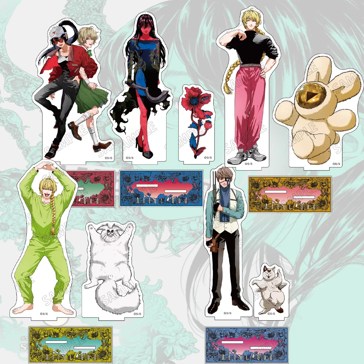 Anime After God 15cm Clear Acrylic Stand, Main Characters, Easter Desktop Decor for Home, Office, Gaming Desk  keychain