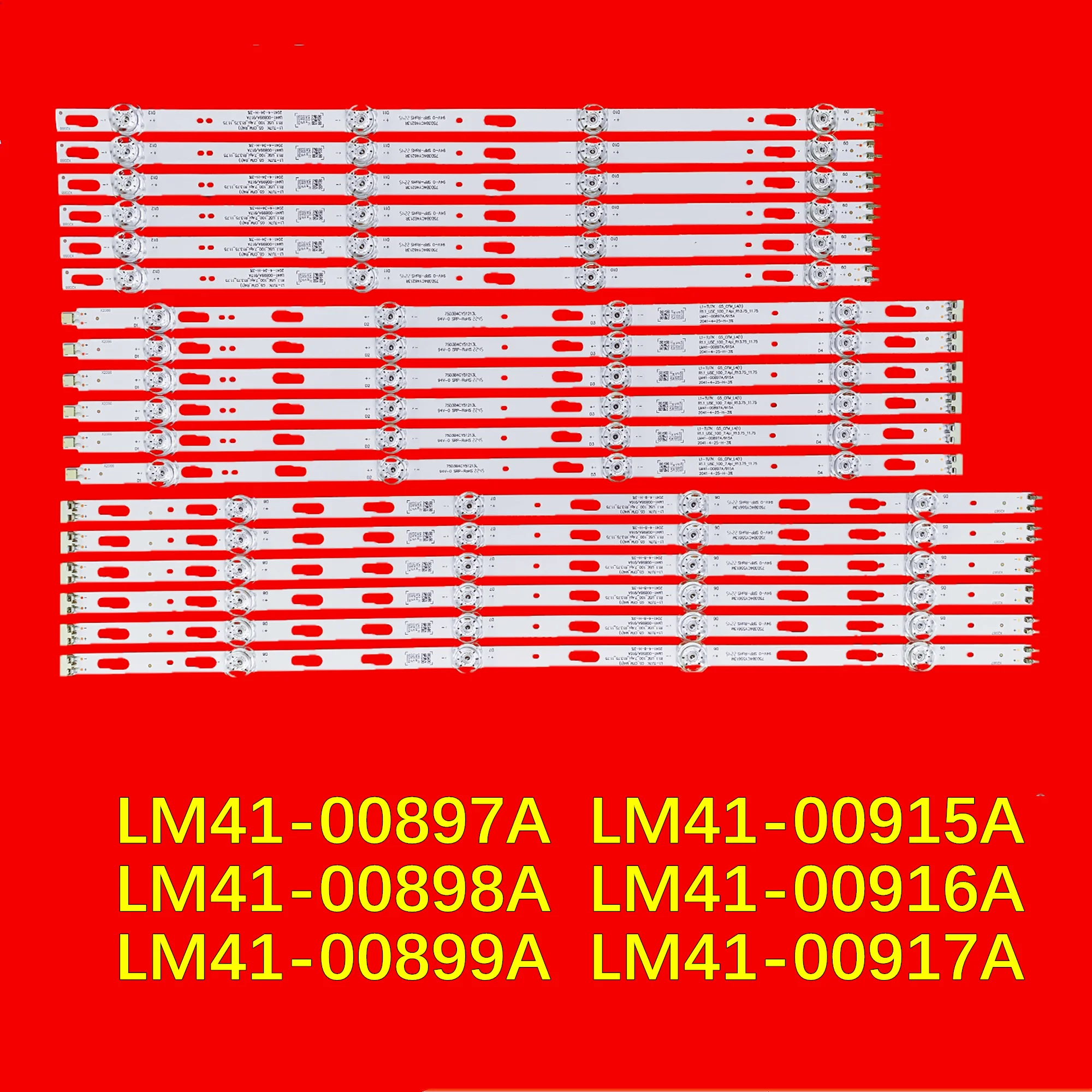 LED TV Backlight Strip para UN75TU7000FXZA UA75TU8000JXXZ 75D3B4CY55613M LM41-00897A LM41-00898A LM41-00899A