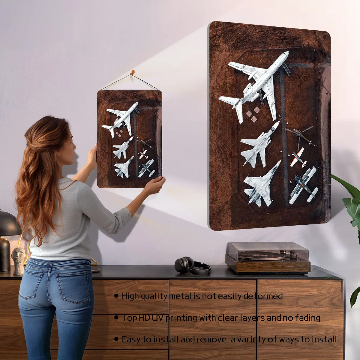 طائرة تسجيل الطائرات ملصق معدني ديكور المنزل الأشياء علامات معدنية قابلة للتخصيص لتزيين غرفة المنزل جدار الفن جدارية الرجعية
