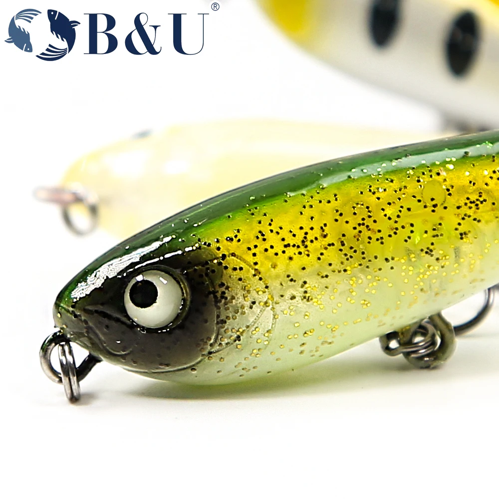 

B&U Floating Pencil Fishing Lure Artificial Hard Fishing Baits Micro Wobblers Lure Fishing Lures Freshwater/Saltwater Lures