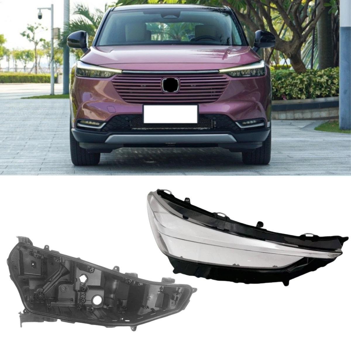 

Для Honda Vezel 2023 2024 2025 запасные части для салона автомобиля, крышка передней фары, основания капота автомобиля