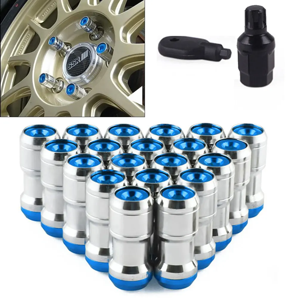 20Pcs Authentic Acorn Volk Racing Wheel Lug Nuts Screw Wheel Bolts Wheel Studs Aluminum Alloy M12x1.5/1.25 Length for Most cars