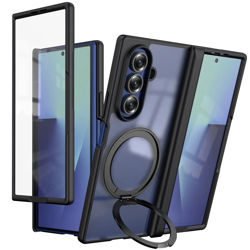 Z Fold7 étuis magnétique Magsafe 360 rotation support étui pour Samsung Galaxy Z Fold 7 charnière Protection écran Film Capa couverture