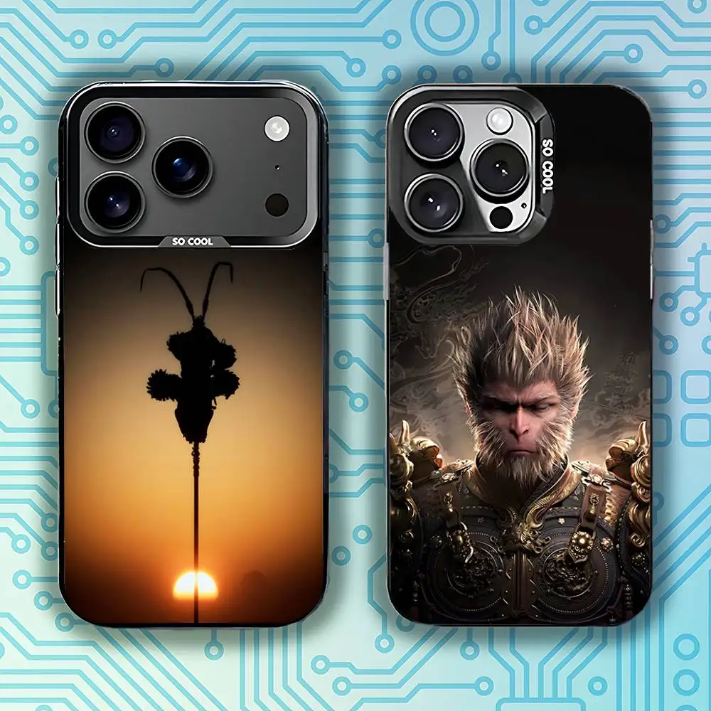 

Game Black Myth W-Wukong Phone Case For iPhone 17,16,15,14,13,12,11,Pro,Max,Plus,E,Air,Mini Black Tpu Cover
