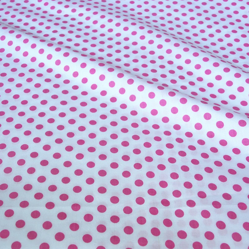 Cotton Twill Fabric 0.6cm Polka Dot for DIY Handmade Needlework Quilting Cloth Per Half Meter