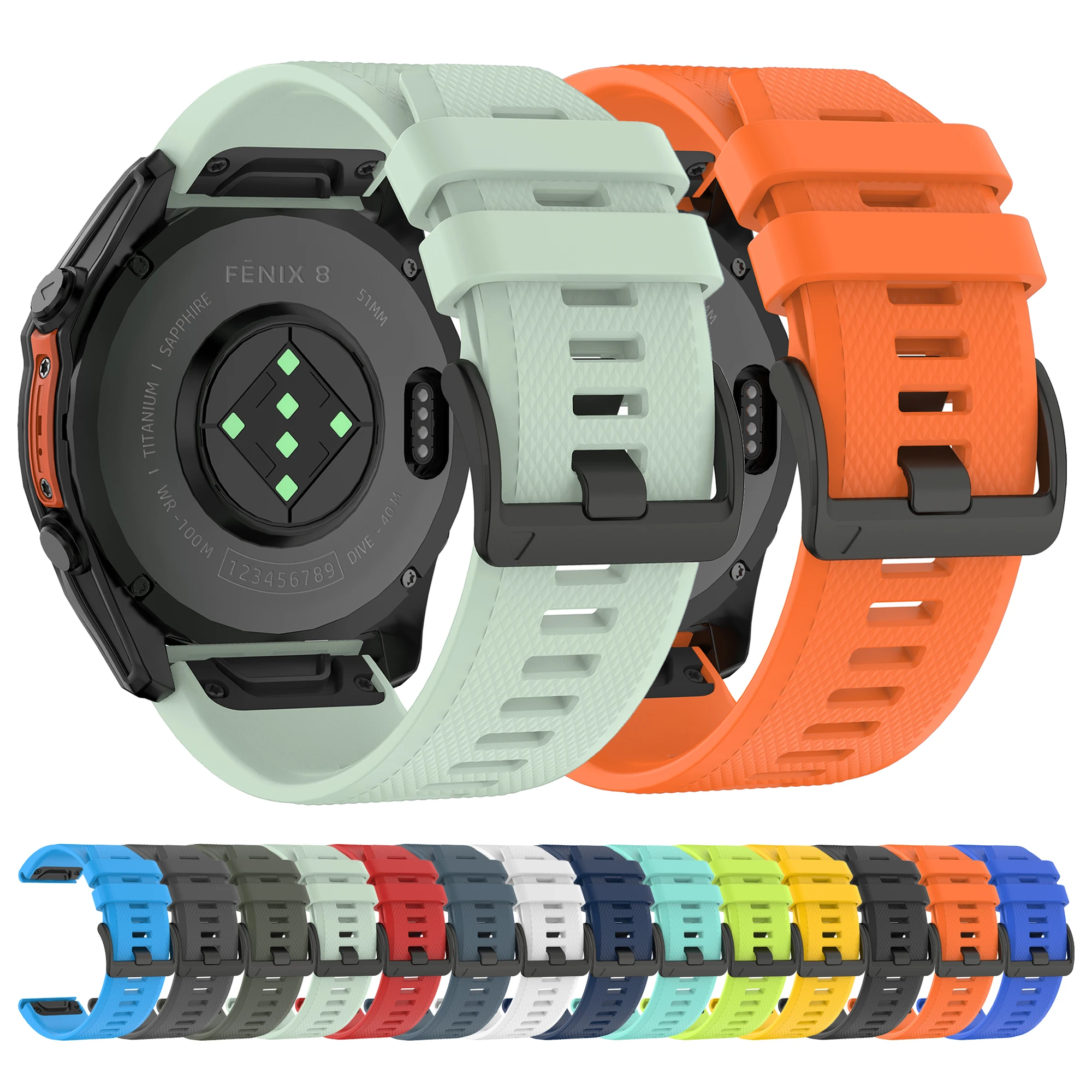 

22 26 мм ремешок Quickfit для Garmin Fenix 8 47 мм 51 мм Fenix 7X 6X Pro 5 6 7 5X Plus браслет для часов Tactix 8 7 Epix Gen2 Correa