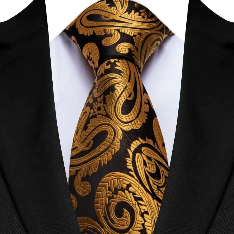 Luxury 8CM Mens Necktie Floral Paisley Classic Ties For Man Groom Jacquard Woven Neck Tie Business Wedding Party