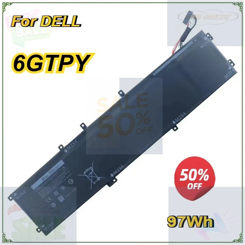 

New 6GTPY H5H20 Laptop Battery for DELL XPS 15 9560 9570 7590 for DELL Precision 5520 5530 Series Notebook 97WH 56WH