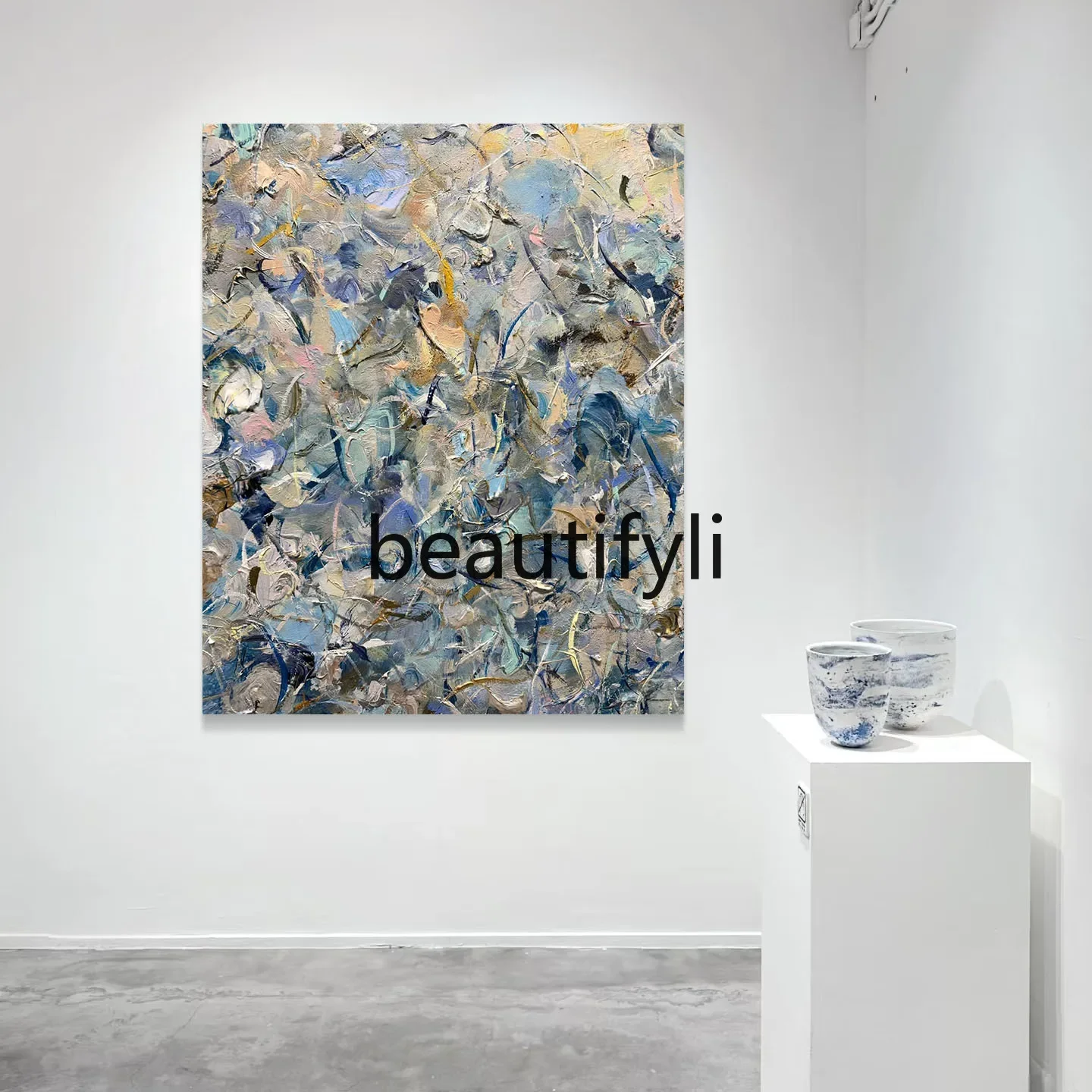 

D06 Hand painted oil painting entrance texture artistic sense hanging painting sofa abstract decorative painting