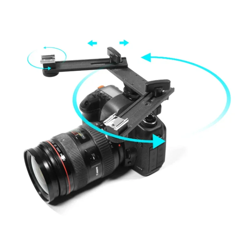 Dual Hot Shoe Bracket Mount Holder, Twin Speed Light Flash, Fit para DSLR, Câmeras SLR, Foto, Vídeo, Fotografia Acessórios, 13"