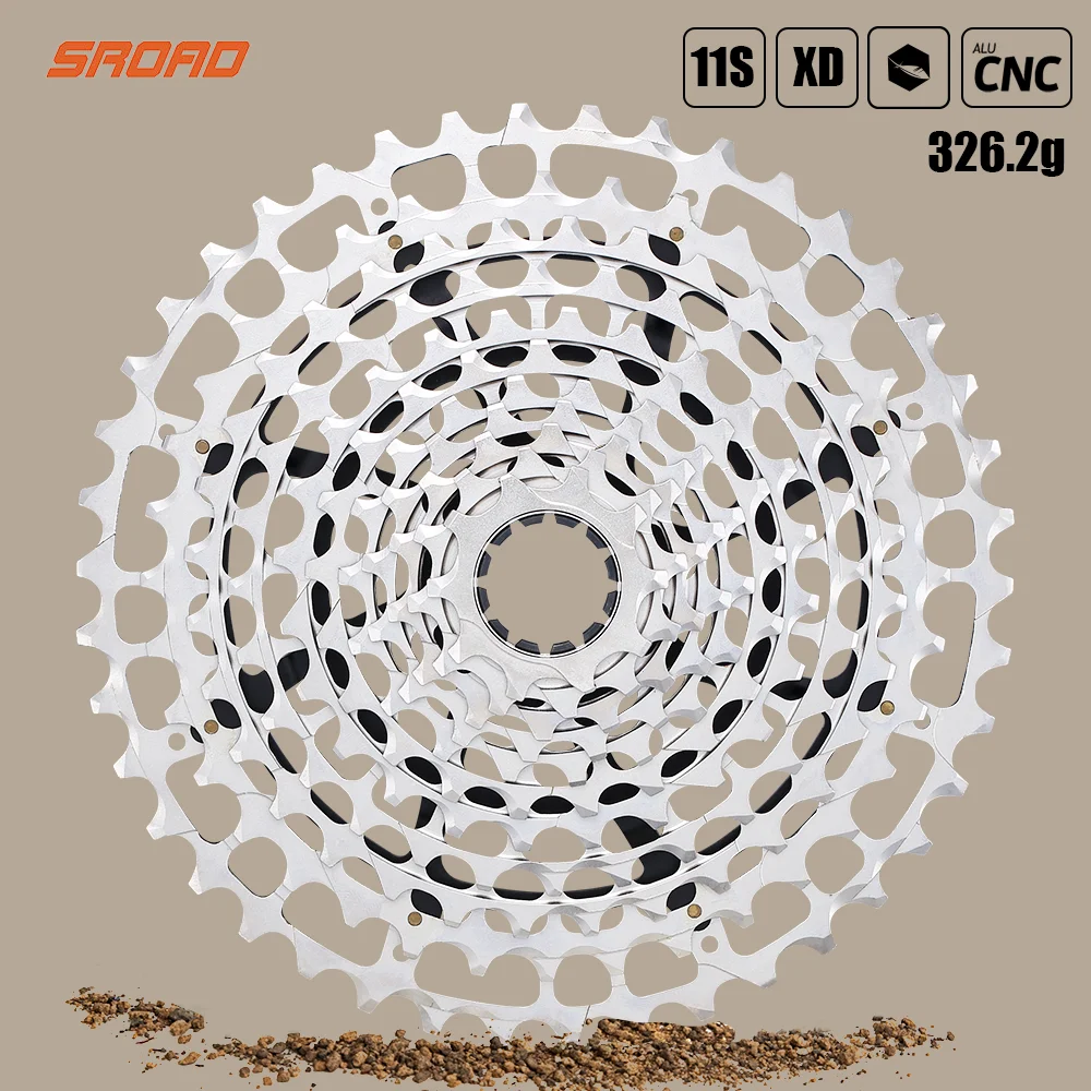 2022 SROAD 11s MTB Bicycle Cassette 10-42T 11speed CNC Cycling Freeewheel Fits XD Super Light CNC Made 320g Bike Accessories