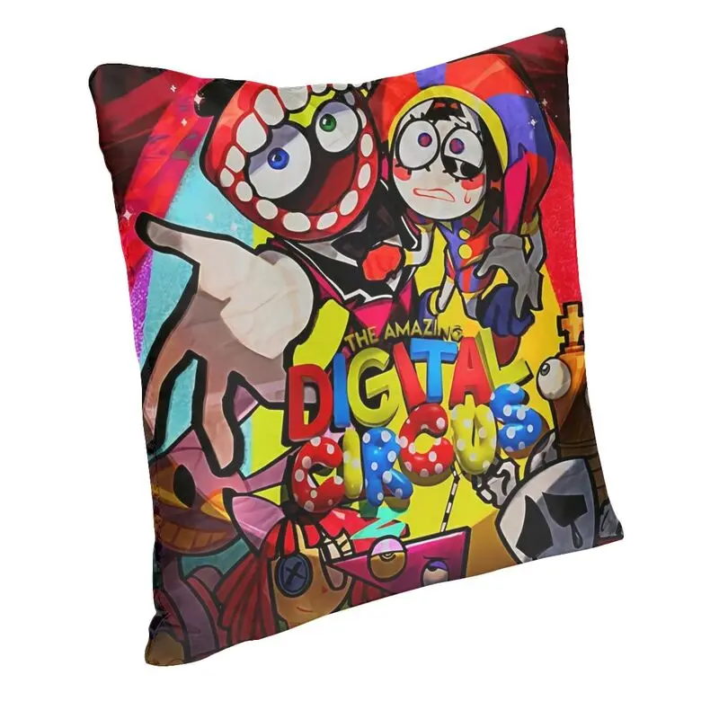 Digital Animated Movies Amazing Circus Square Throw Pillow Cover Home Decor 3D Double-sided Printing Cushion Cover for Sofa