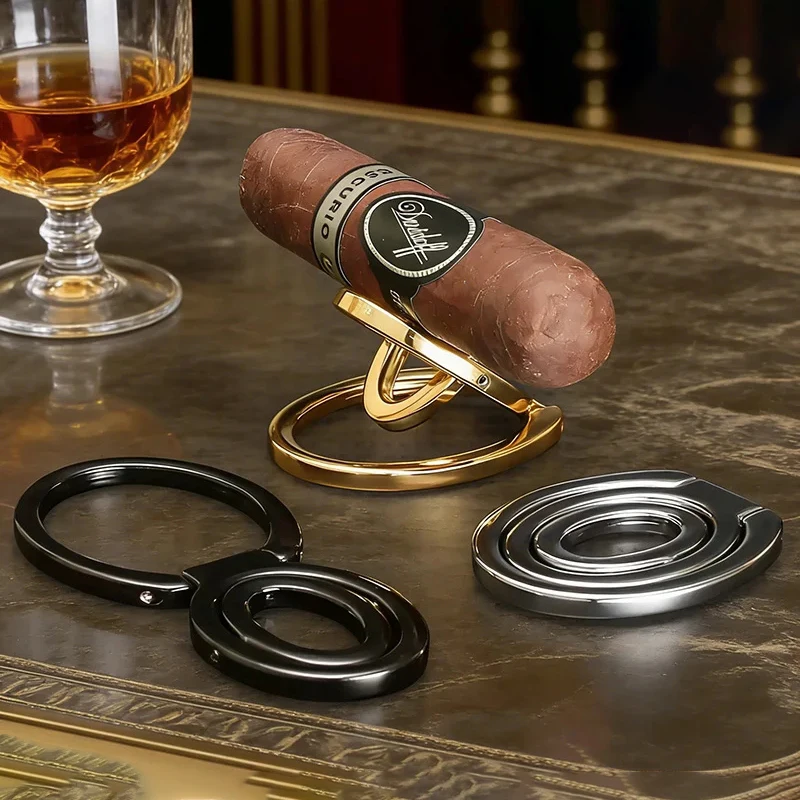 

2026 New Specialized Metal Cigar Holder Support For Portable And Foldable Cigar Holder For Outdoor Travel. Gift For Men