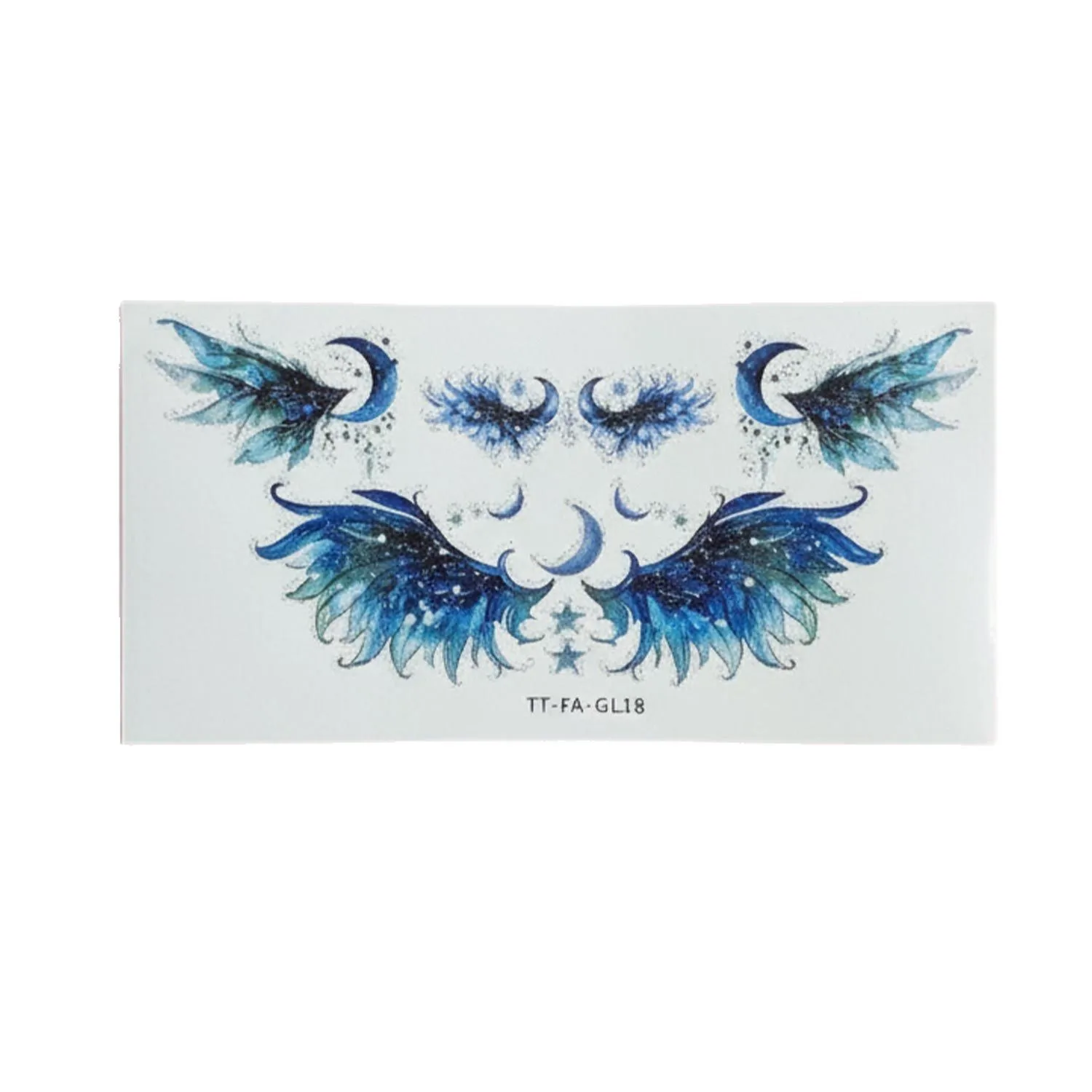 Glitter Angel Face Stickers Colorful Waterproof Non Toxic Temporary Tattoo for Festival Eye Corner Decoration Elegant - view 5