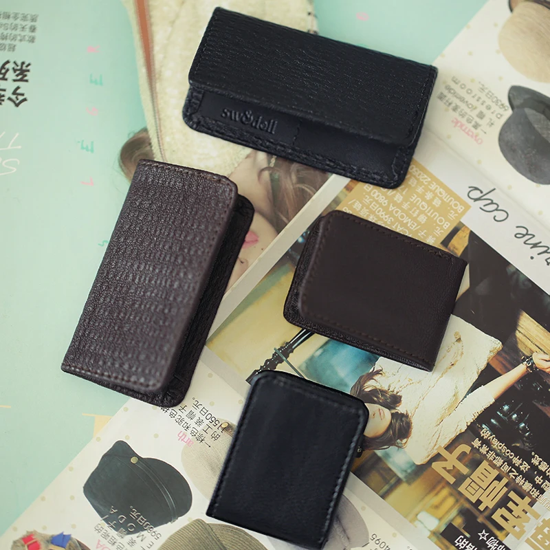 D04-P034 children handmade toy 1/3 1/4 doll BJD/SD doll's Accessories Black brown leather wallet 1pcs