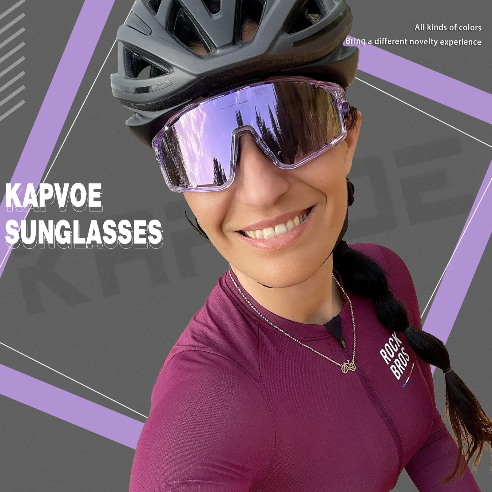 Kapvoe Cycling Sunglasses Polarized Bicycle Bike Men UV400 Racing Bike Road Mountain Eyewear Women Outdoor Sport Goggles