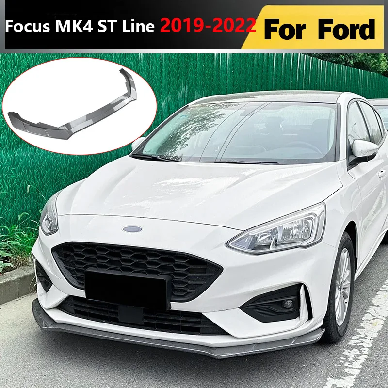 

For Ford Focus MK4 ST Line 2019 2020 2021 2022 Refit Front Bumper Lip Spoiler Canards Splitter Body Kit Lower Surround 3PCS