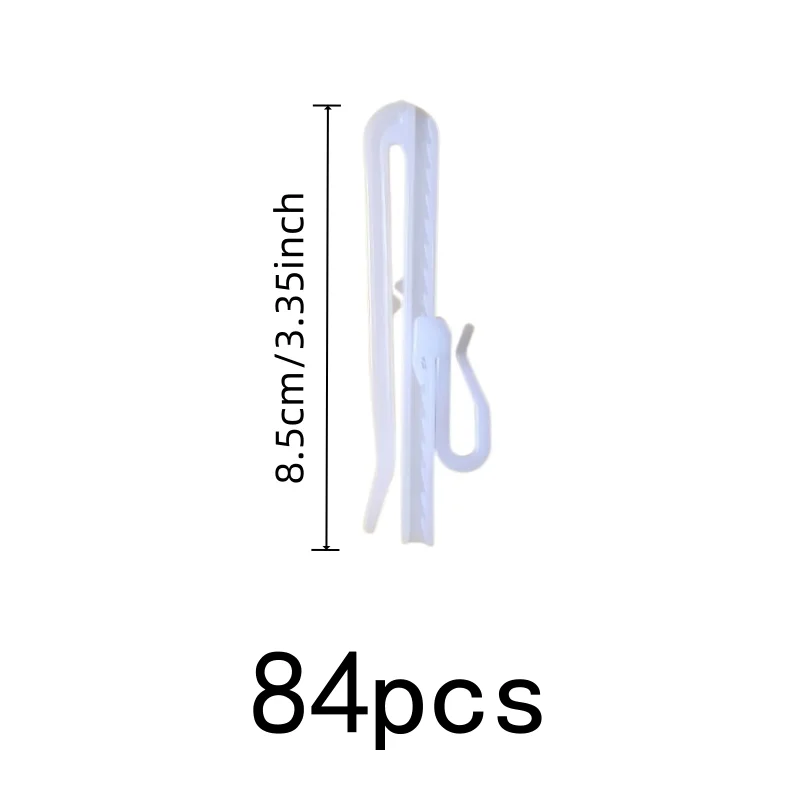 Easy Install Simple Setup 8.5cm Raise Lower Curtain Clips 84 pcs, perfect for Blinds Installation, Strong Load Support