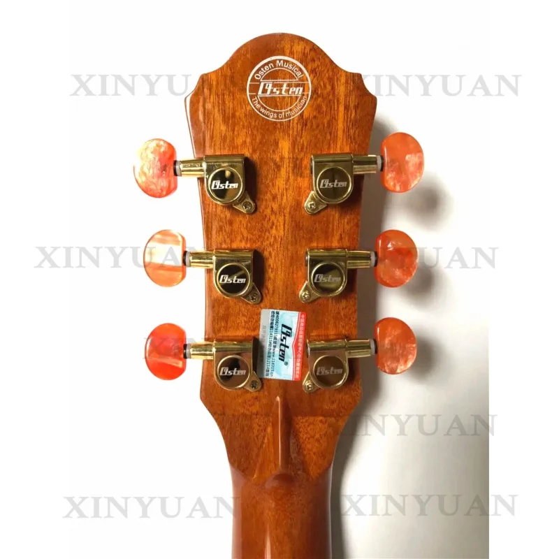 Acoustic Guitar TE8-S, High Glossy 40 Inch Cutaway High-end Instrument Equipped with Canada Tiger Maple Solid Top, Mahogany Neck
