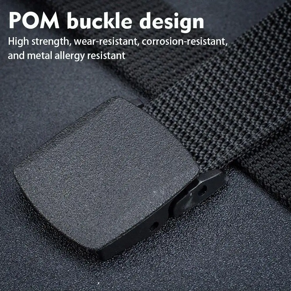 Simple Canvas Men's Belt Fashion Thickened Woven Outdoor Sports Wear-resistant Tooling Solid Color Belt Female Wholesale