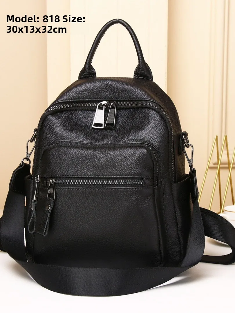 

Женская сумка из воловьей кожи с верхним слоем Fisk Commuter, большая вместительная модная корейская сумка с двойным плечом для молодежи