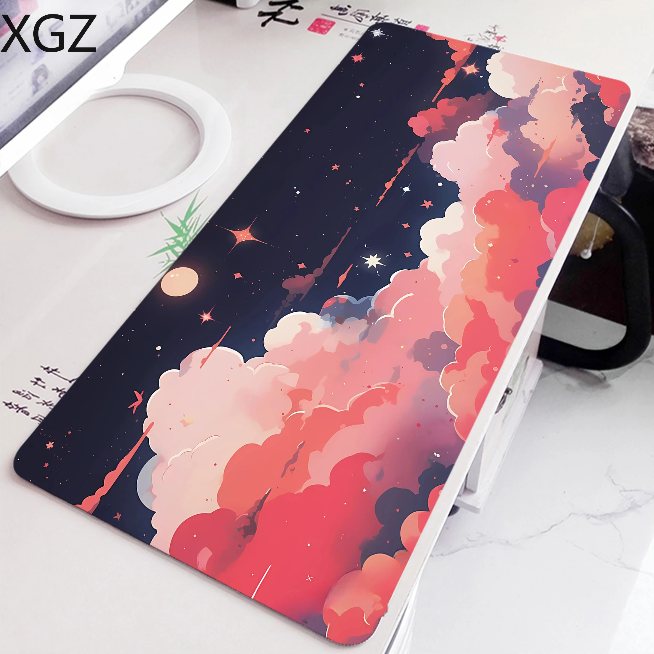 XXL Yunyi gaming mousepad large mousemat suitable for office and home table mat 900x400mm anti-slip base fine seaming