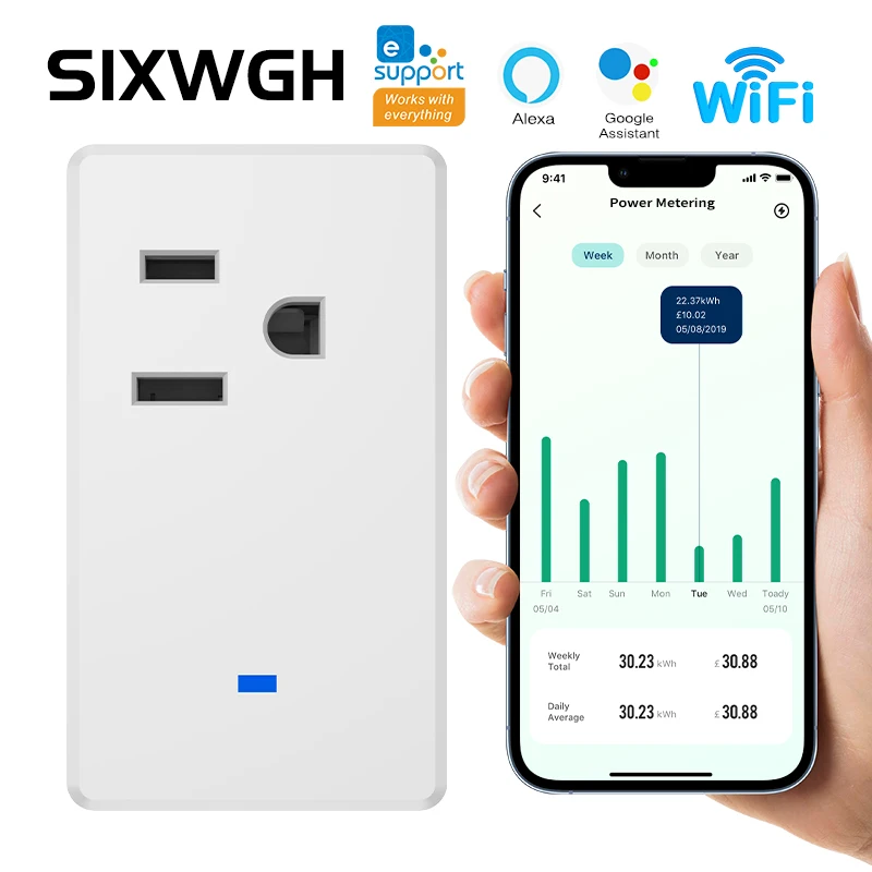 WiFi/zigbee/bluetooth/mesh smart socket U.S.-gauge plugs