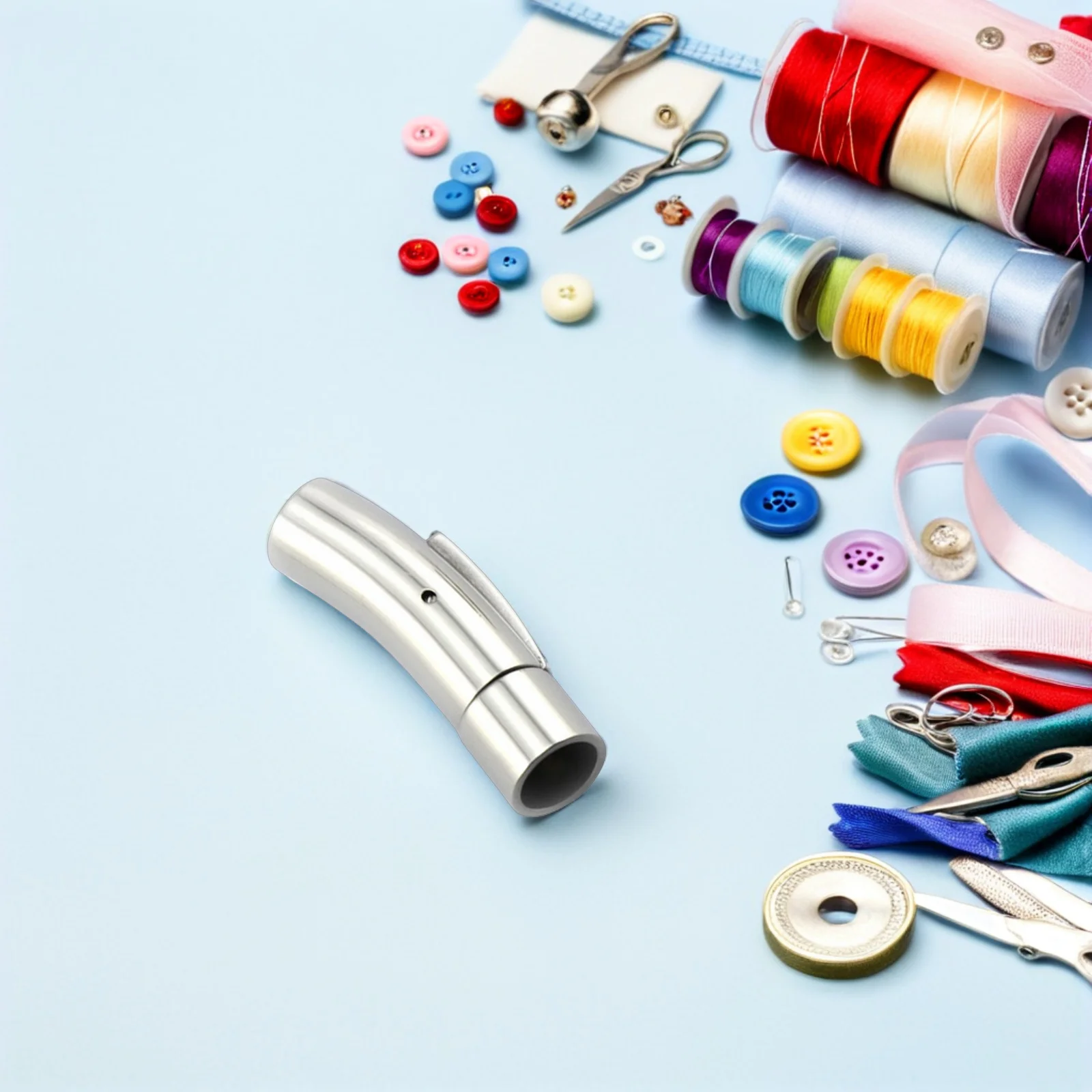 2 قطعة الفولاذ المقاوم للصدأ المشبك المغناطيسي 3 مللي متر قطر الحبل نهاية Diy بها بنفسك مستلزمات صناعة المجوهرات النيكل الحرة الكروم الرصاص الحرة