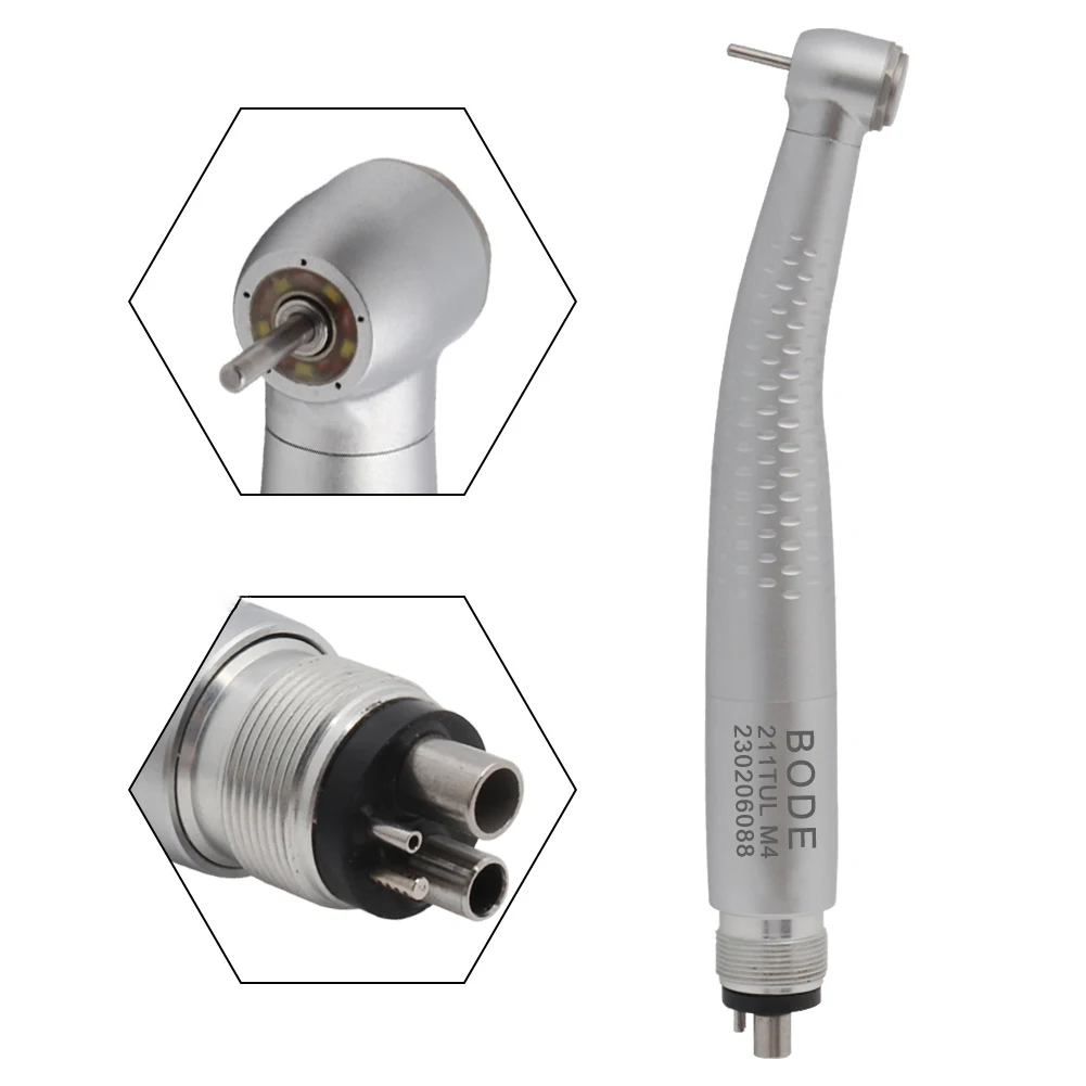 Dental LED High Speed Handpiece Self-powered 5 Bulb Shadowless Air Turbine BODE Borden 2Hole B2 Midwest 4Hole M4