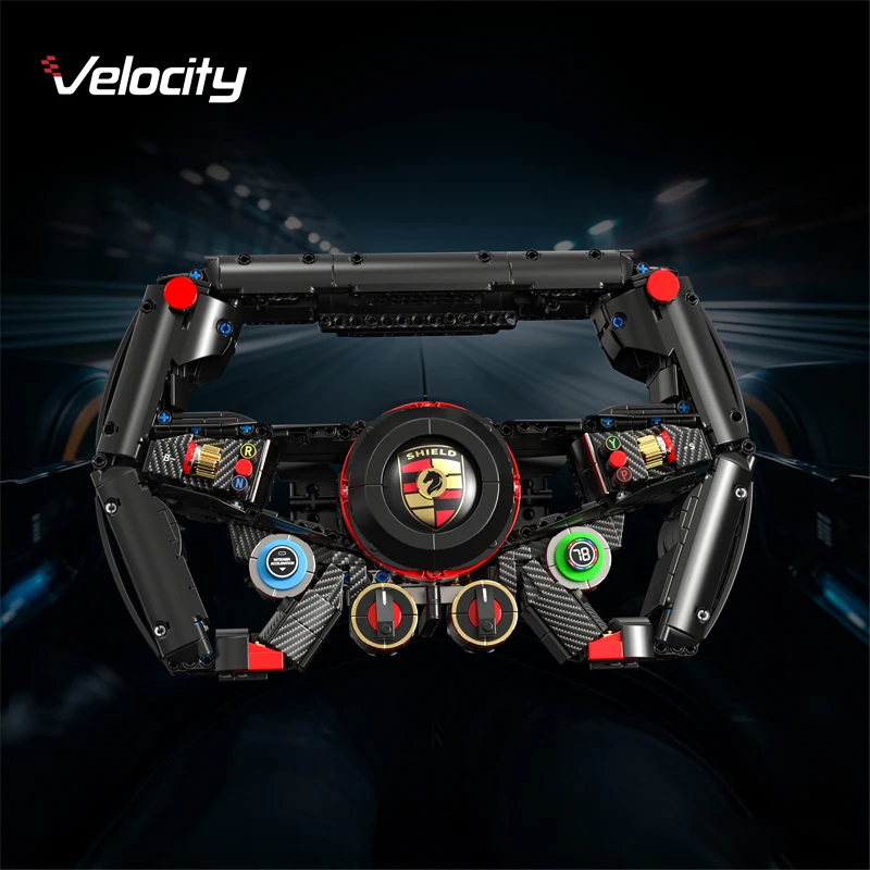 Elite Concept Sports Car Steering Wheel Building Blocks Model Home Decor Ornament Assembled Toy Birthday Gift