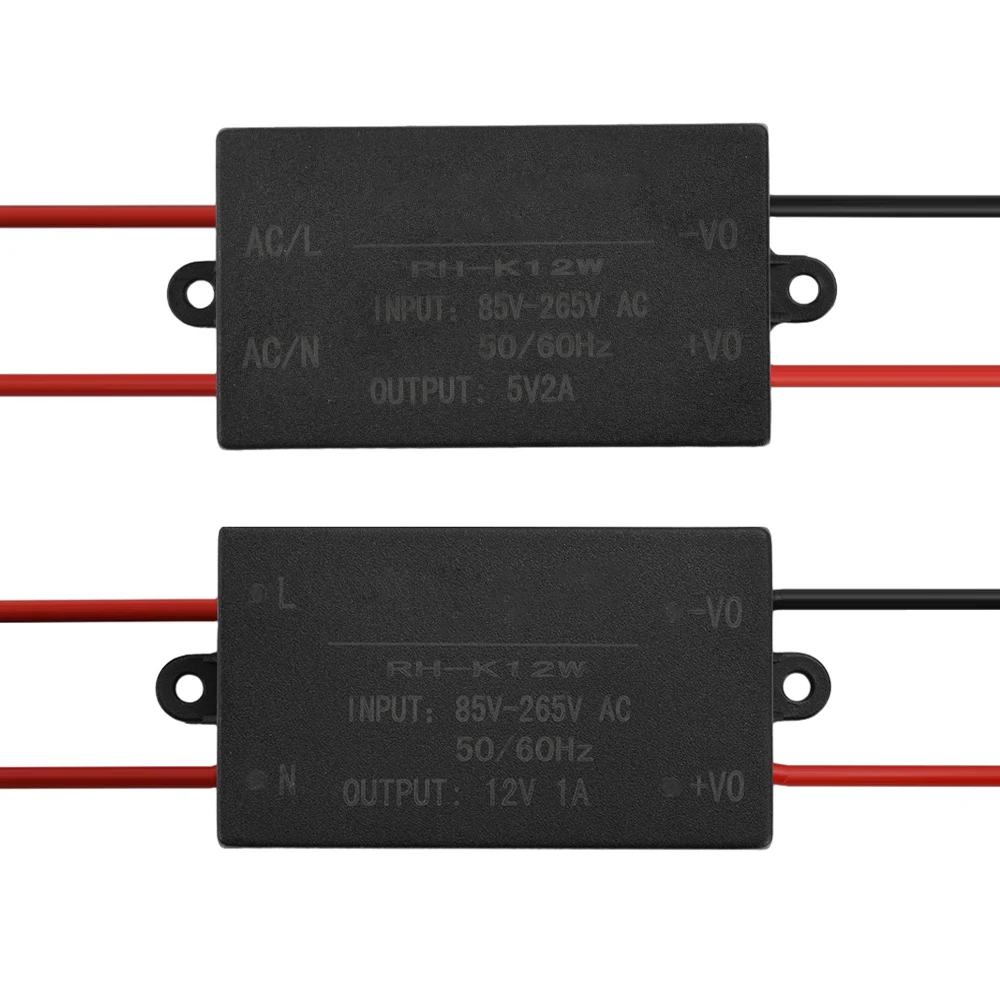 AC/DC to DC Buck Power Module AC85-265V to DC5V/12V 10W/12W Step-down Module Overcurrent Short Circuit Temperature Protection