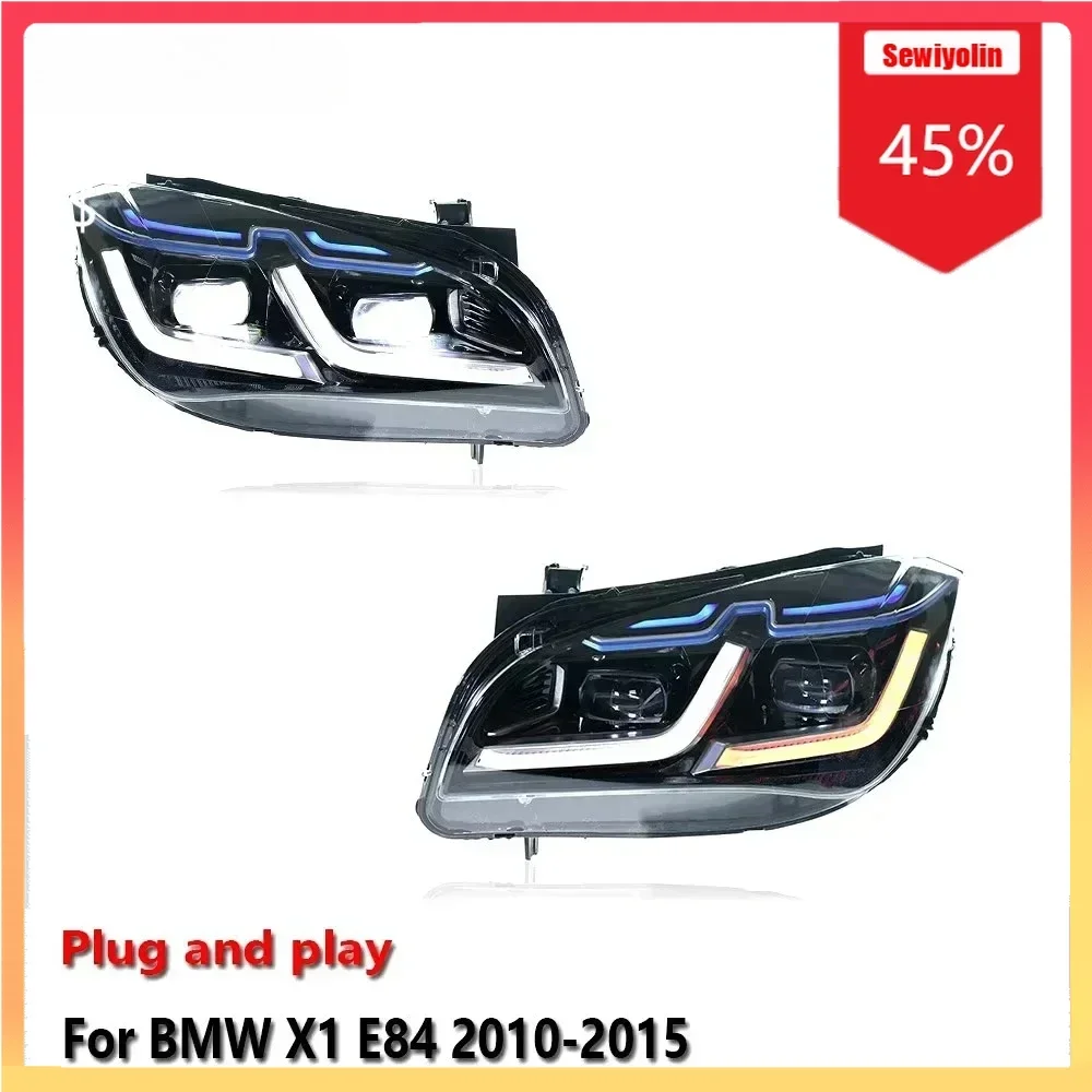 

Car Auto LED Headlight Light Accesorios Para Auto For BMW X1 E84 2010-2015 Auto Fog DRL Brake Turn Signal Lamp Plug And Play