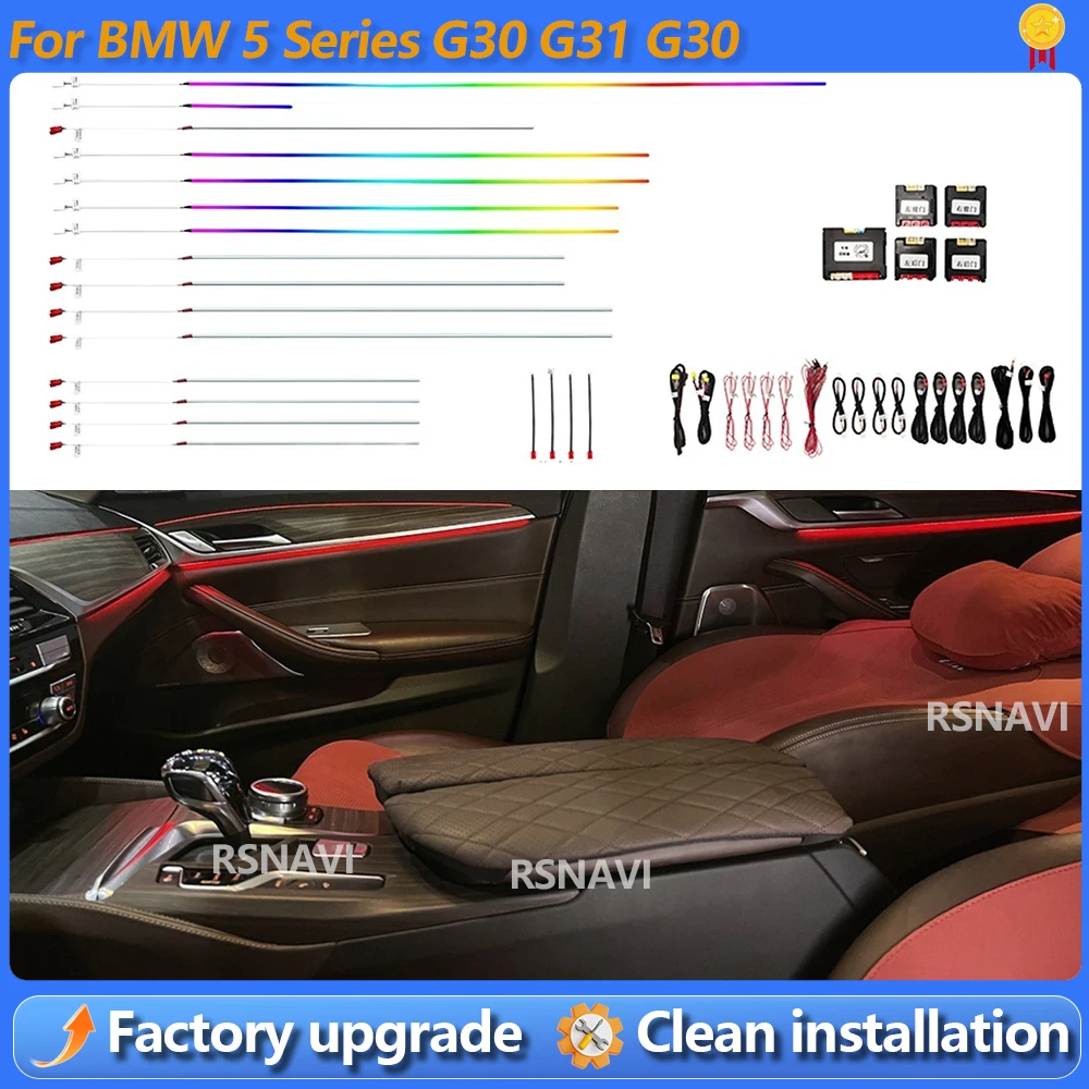 11 Farben OEM-Design Ambientebeleuchtung für BMW 5er Serie G30 G31 Innenbeleuchtungs-Upgrade