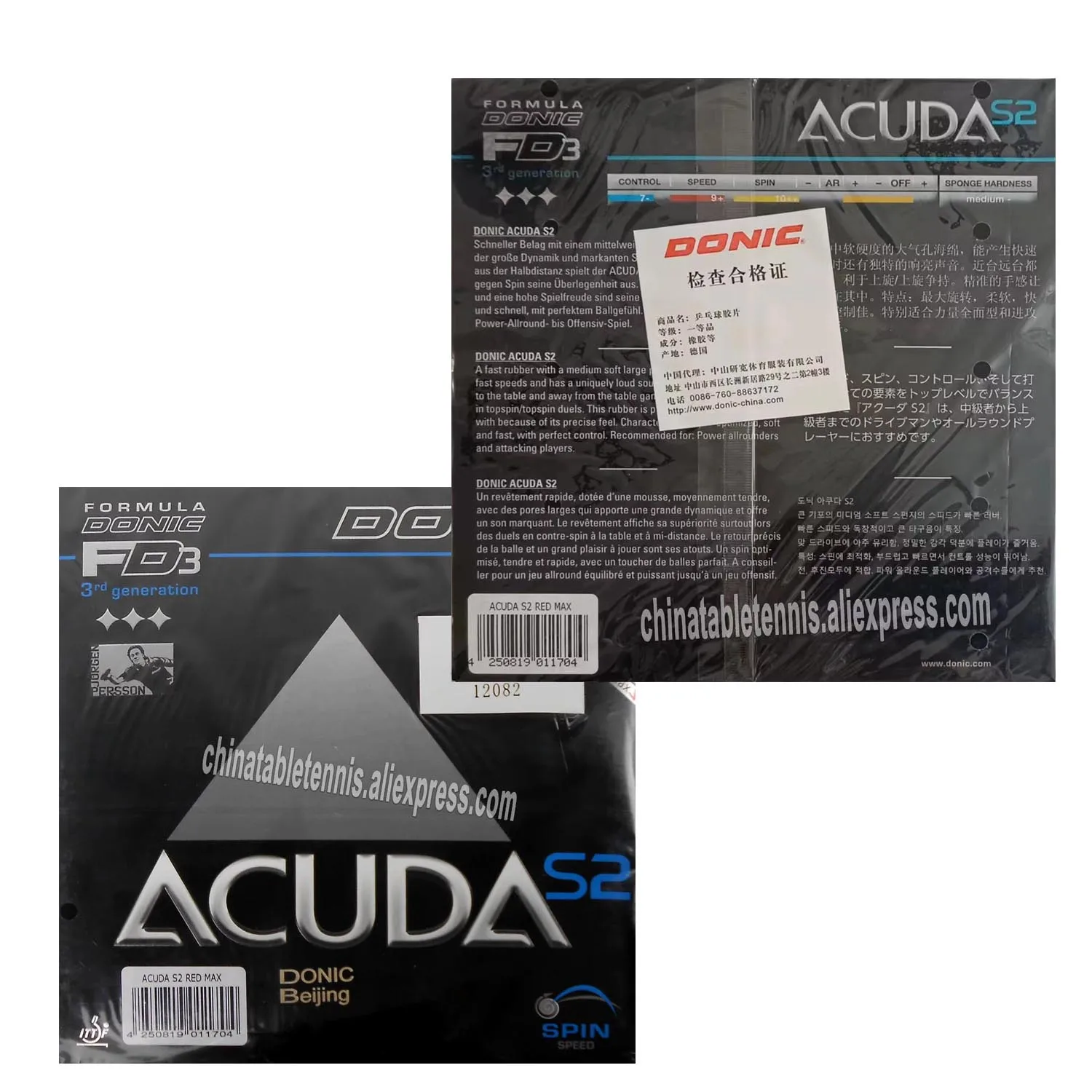 

Donic ACUDA S2 Pips-inTable Tennis Резиновые шипы для пинг-понга с губкой Tenis De Mesa