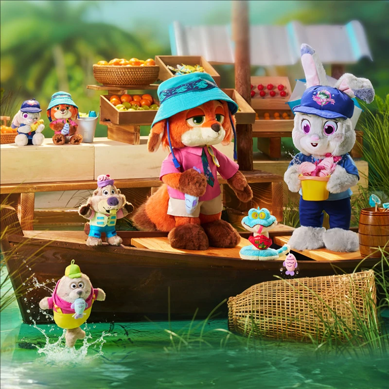 

Оригинальный плюшевый брелок-фигурка Disney Zoopia Wetland Market Series: Ник, Джуди, Гэри – игрушка-украшение, подарок для девочки