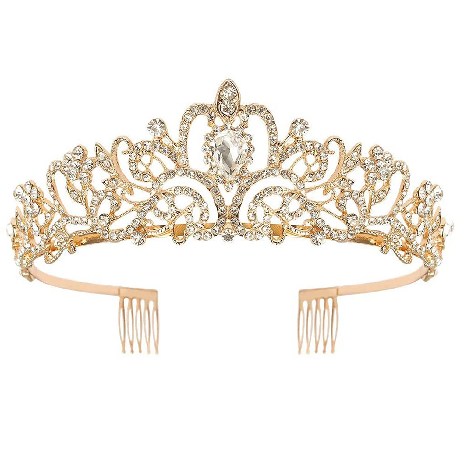 Bling Strass Crystal Crown Tiara Verjaardag Prinses Sjerp En Kroon Voor Vrouwen Verjaardag Prinses Feest Decoraties