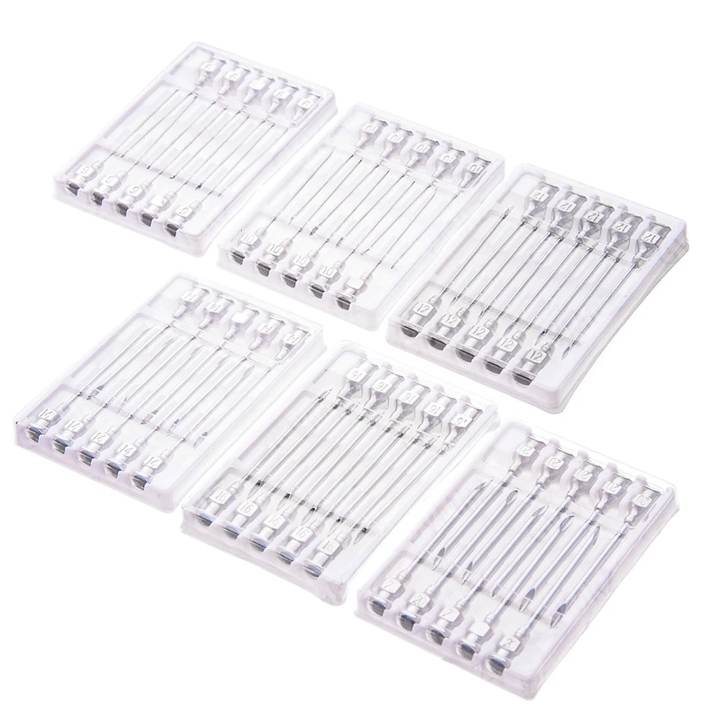 10PCS Multi-Size Stainless Steel Hypodermic Needles Set 5 to 20 for Veterinary Injection & Liquid Dispens For Integrated circuit
