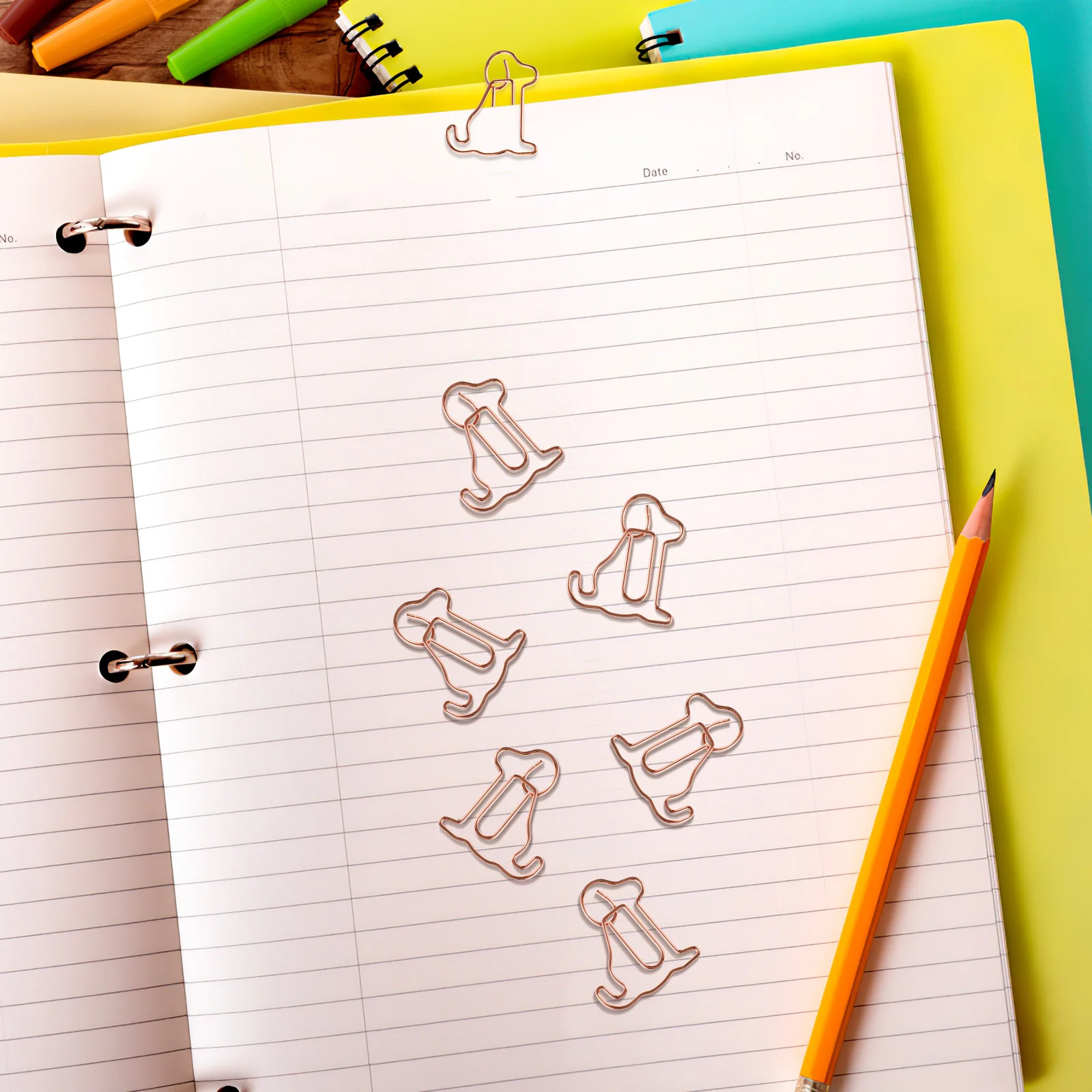 25 pcs Shaped Metal Paper Animal Decorative Office School Supplies Note Organizer Binder Metal Paper Clips Clips Set