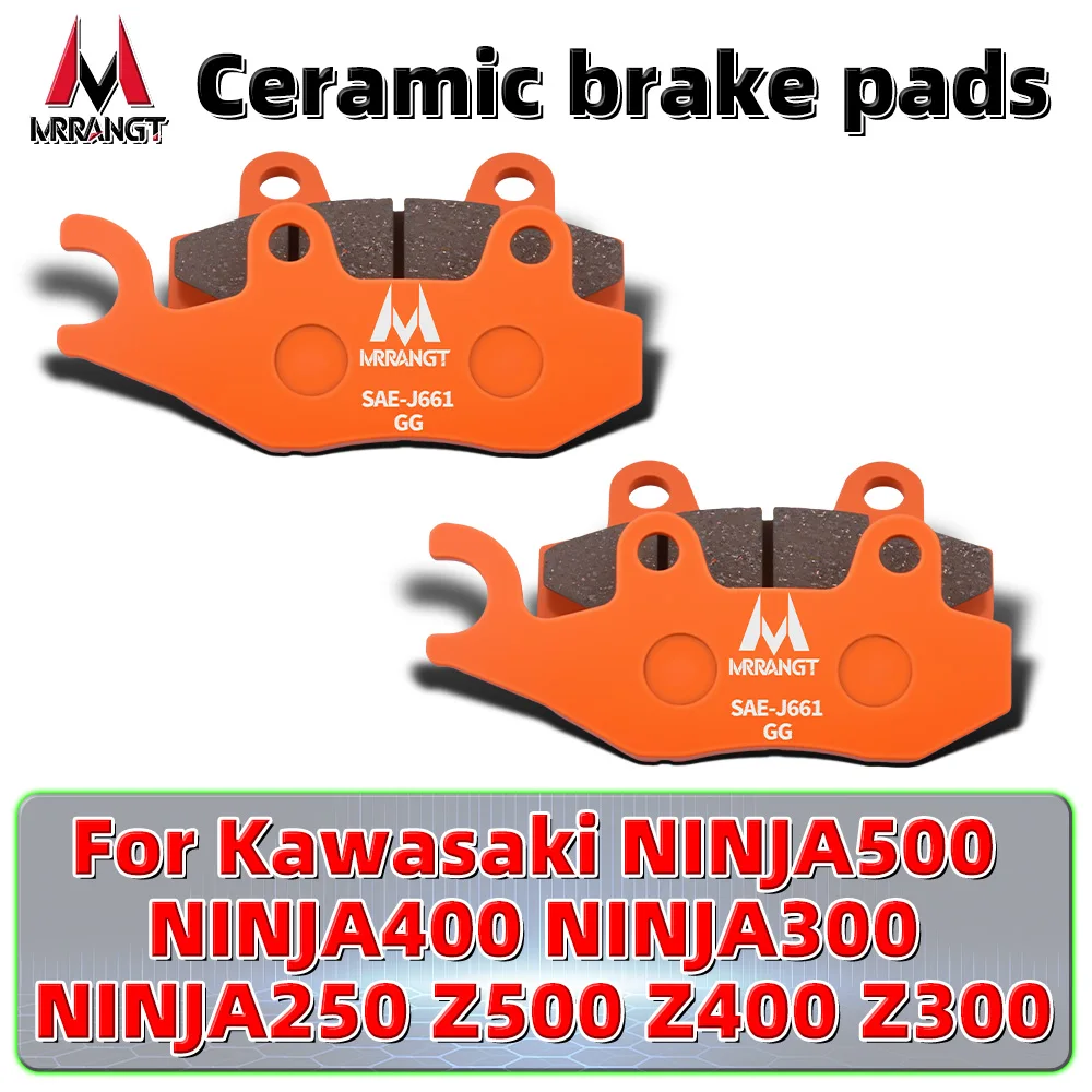 

MRRANGT Motorcycle Ceramic Brake Pads Front Rear Set Fit For Kawasaki NINJA500 NINJA400 NINJA300 NINJA250 Z500 Z400 Z300 Z250