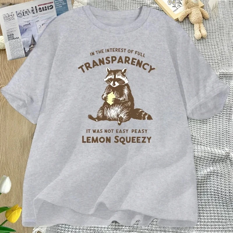 مضحك الراكون تي شيرت ليس من السهل Peasy الليمون Squeezy الراكون تي شيرت البقاء Trashy الجرافيك المرأة تيز الصيف الشارع الشهير Y2K