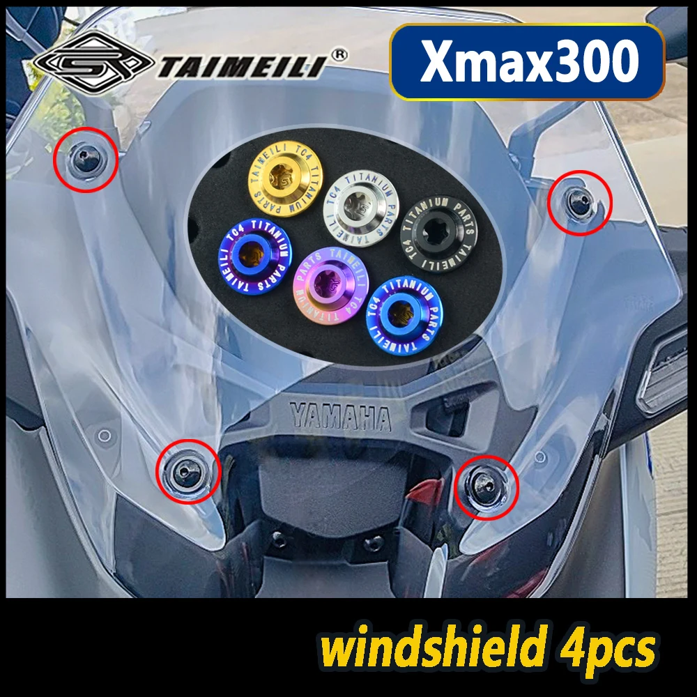 TAIMEILI titanium motorcycle alloy bolts are suitable for 2025 Yamaha XMAX300 lightweight modification corrosion resistance N0.1